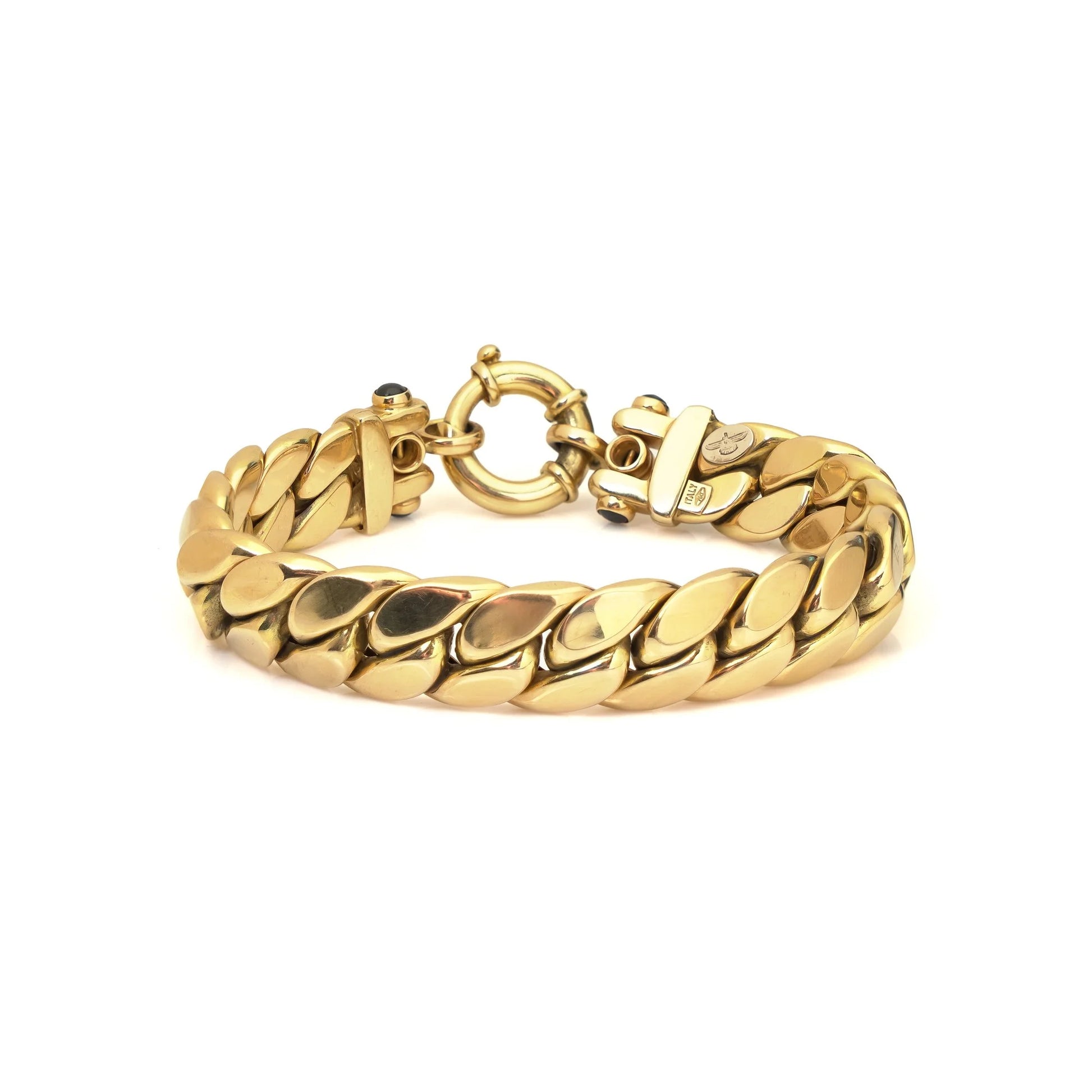 18KT Gold Italian Curb-Link Bracelet