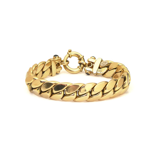 18KT Gold Italian Curb-Link Bracelet