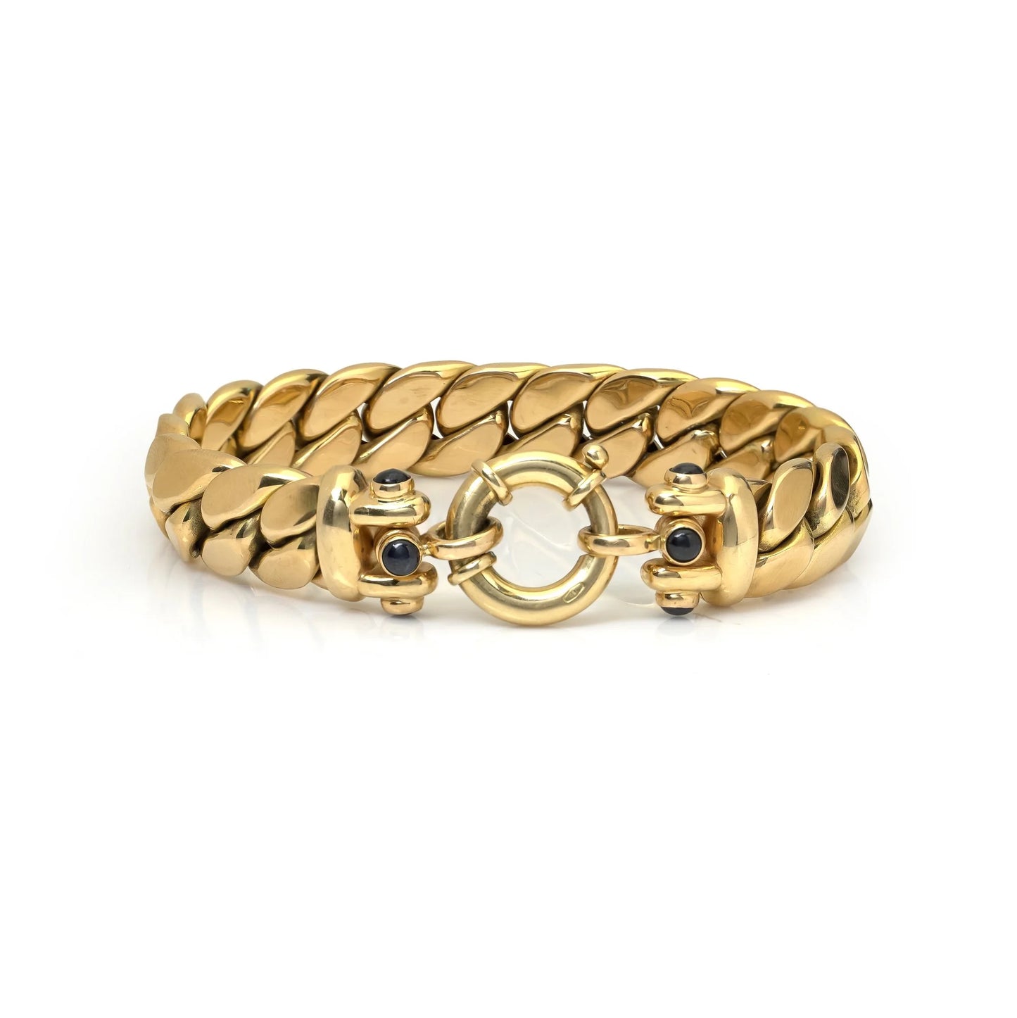 18KT Gold Italian Curb-Link Bracelet