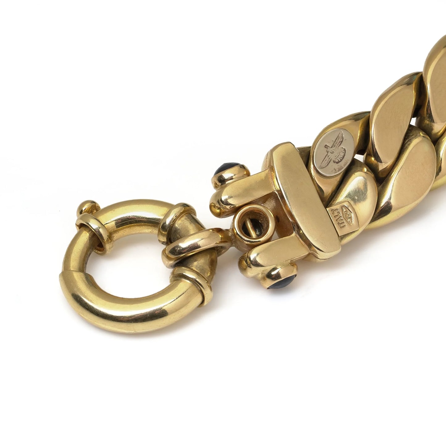 18KT Gold Italian Curb-Link Bracelet