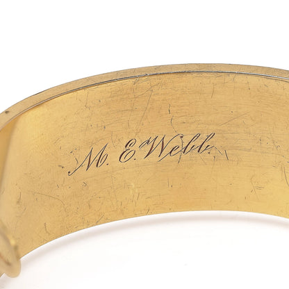 Antique 21KT Gold Novelty Castle Watch Bangle