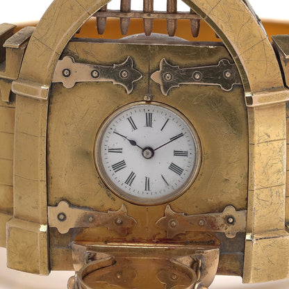 Antique 21KT Gold Novelty Castle Watch Bangle