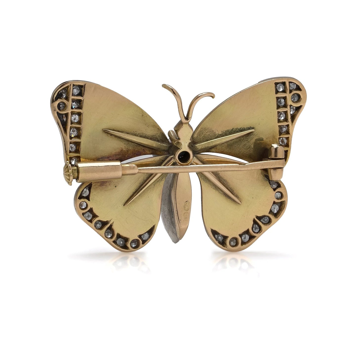 Early 20th Century Diamond and Enamel Butterfly Brooch