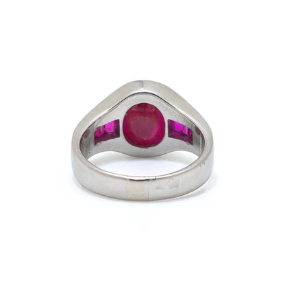 Bulgari Platinum Burma Ruby Ring