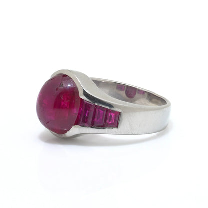 Bulgari Platinum Burma Ruby Ring