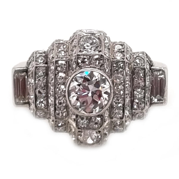 Art Deco Diamond Geometric Cluster Dress Ring