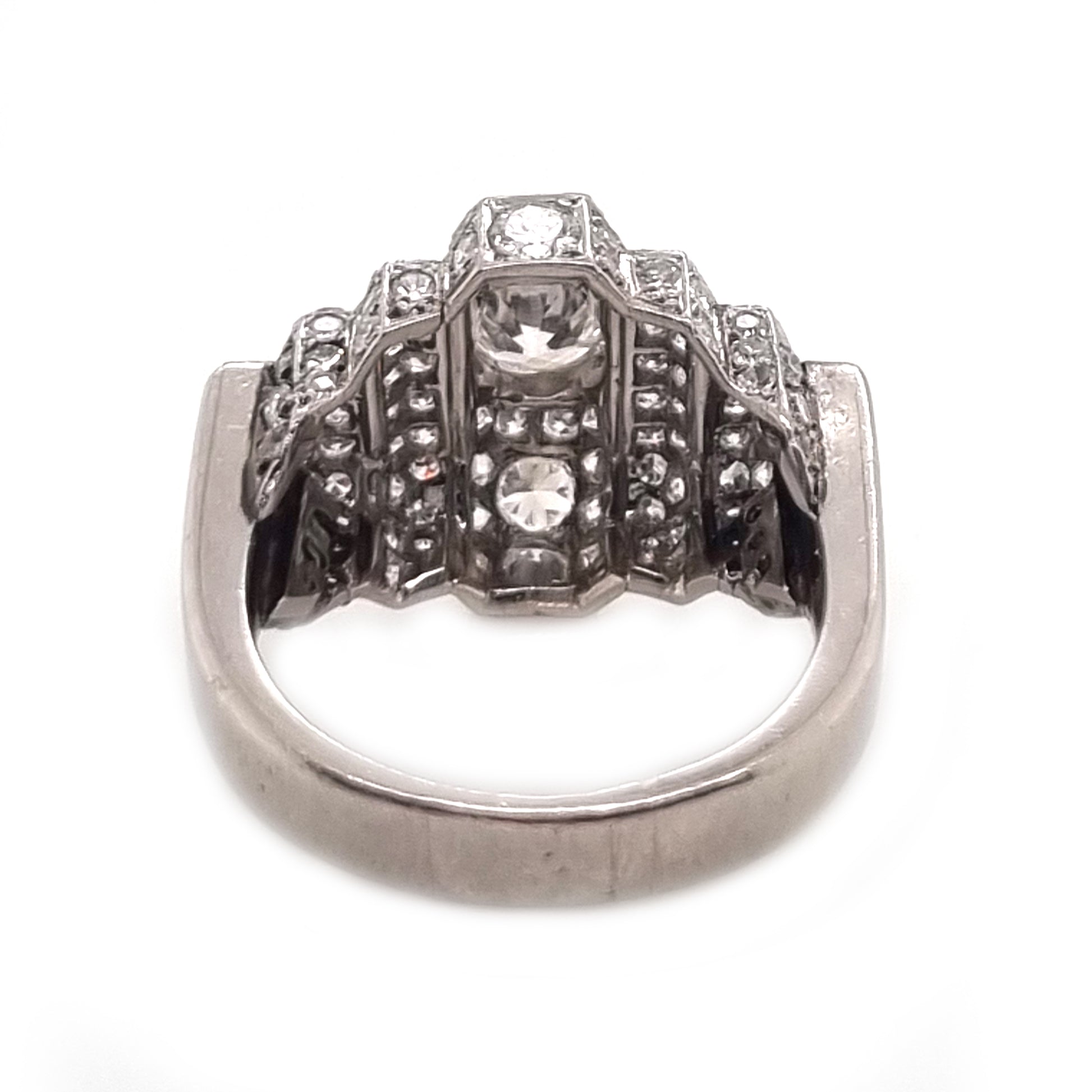 Art Deco Diamond Geometric Cluster Dress Ring