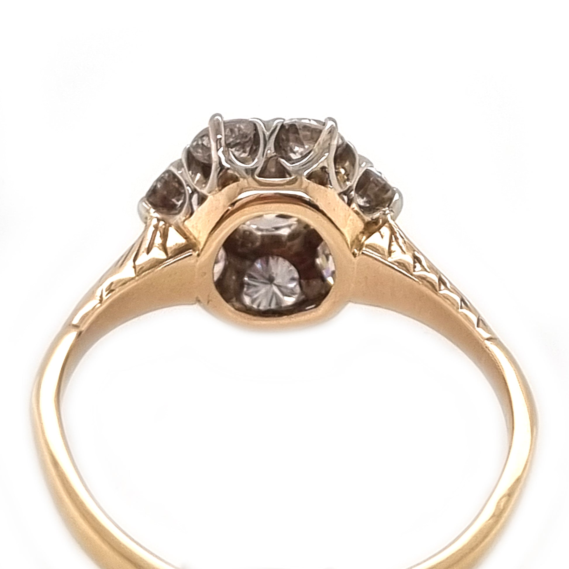 Antique Diamond Cluster Engagement Ring