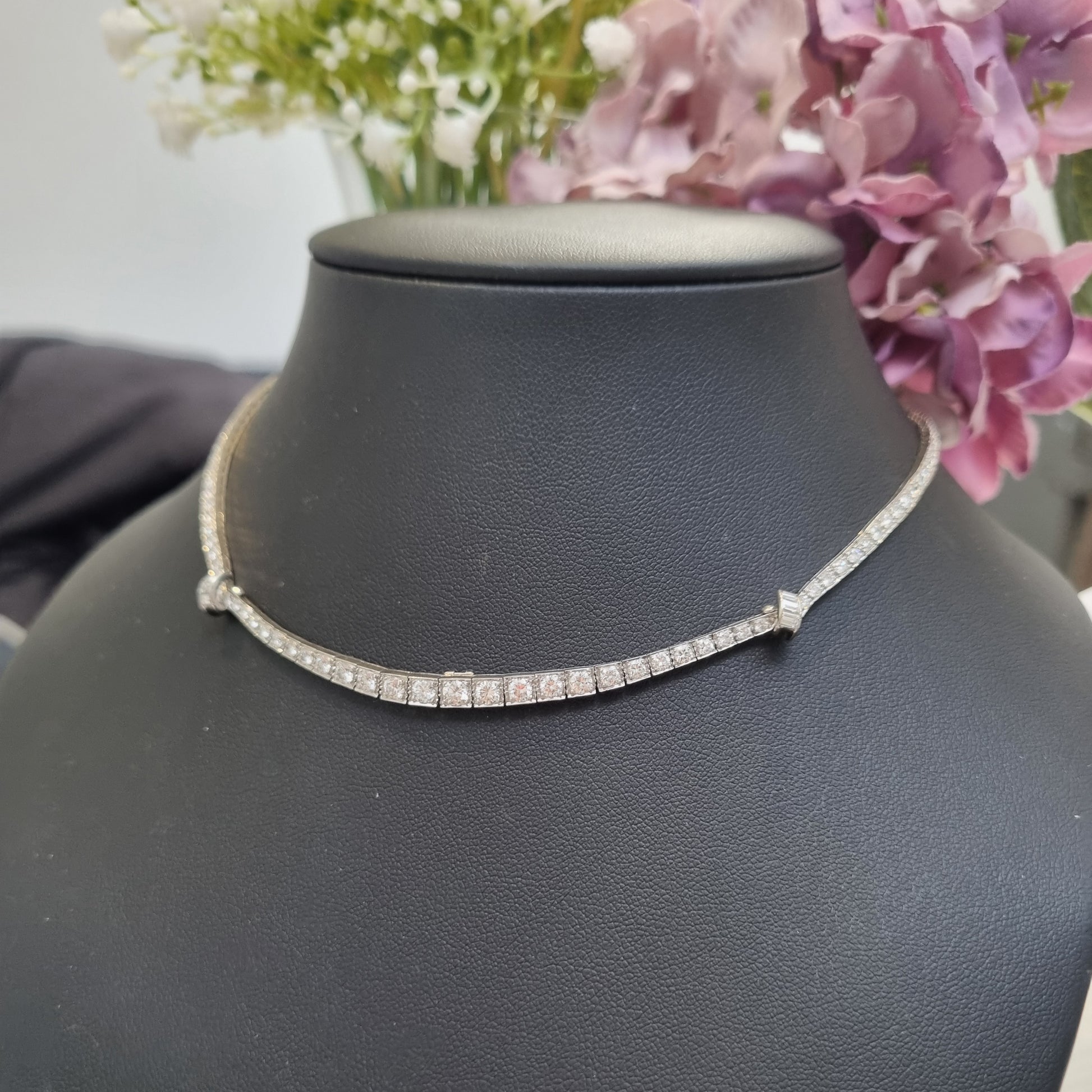 Art Deco Oscar Heyman 8ct Diamond Necklace in Platinum, 8cts