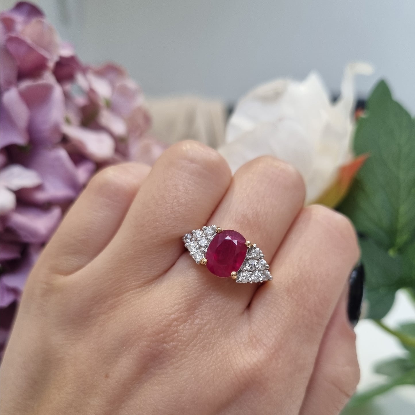 3.69ct Ruby and Diamond Dress Ring