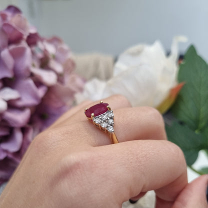 3.69ct Ruby and Diamond Dress Ring