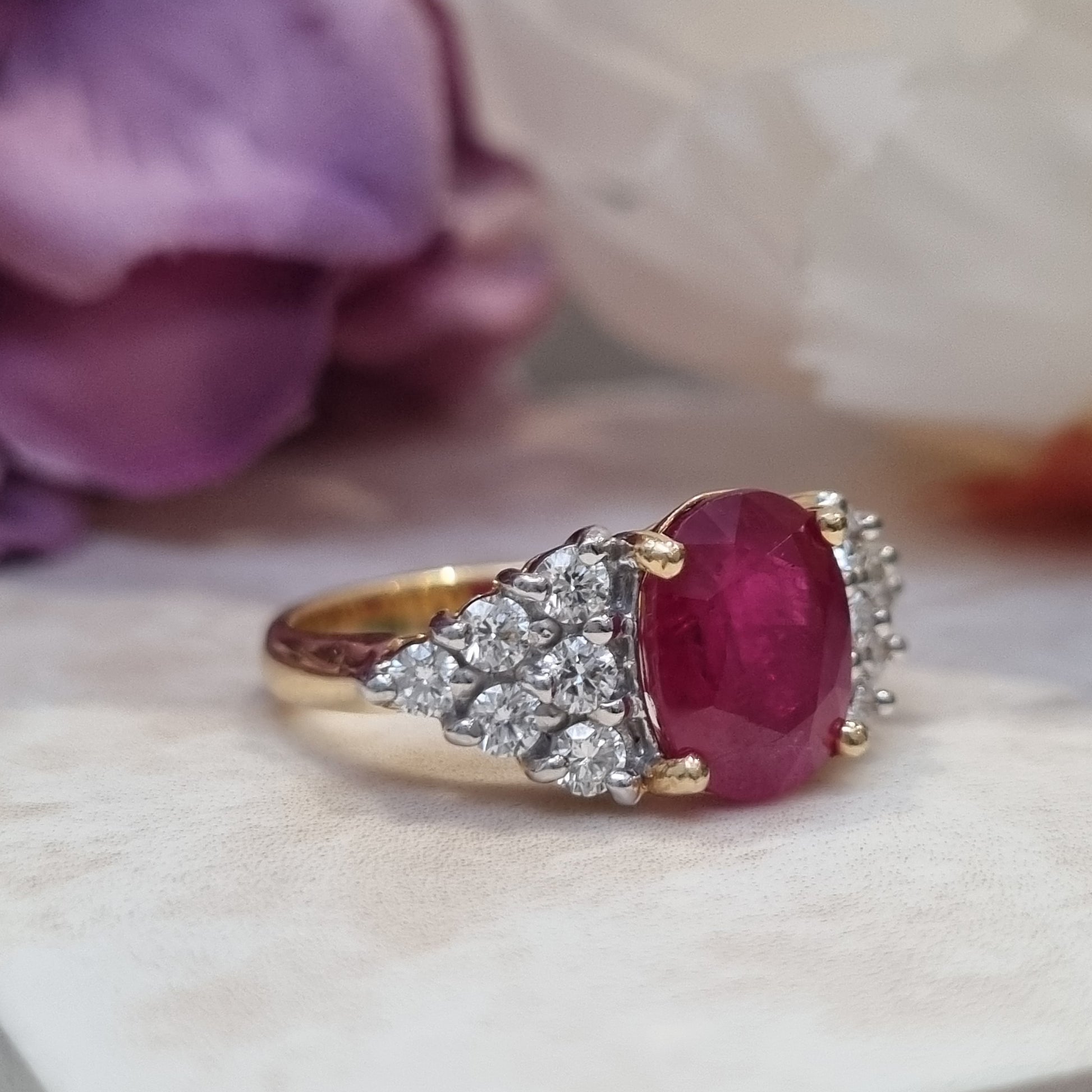 3.69ct Ruby and Diamond Dress Ring