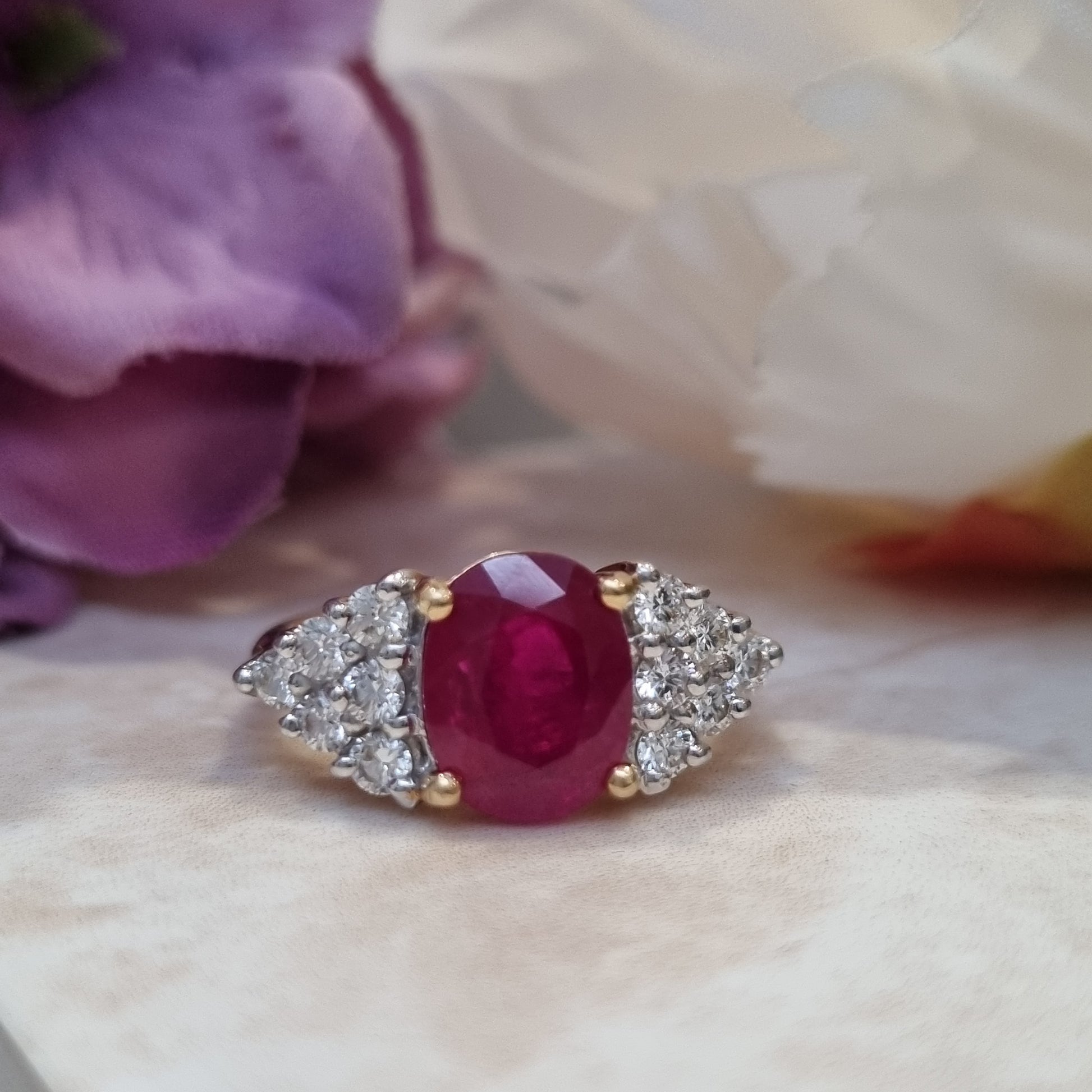 3.69ct Ruby and Diamond Dress Ring