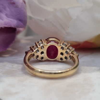 3.69ct Ruby and Diamond Dress Ring