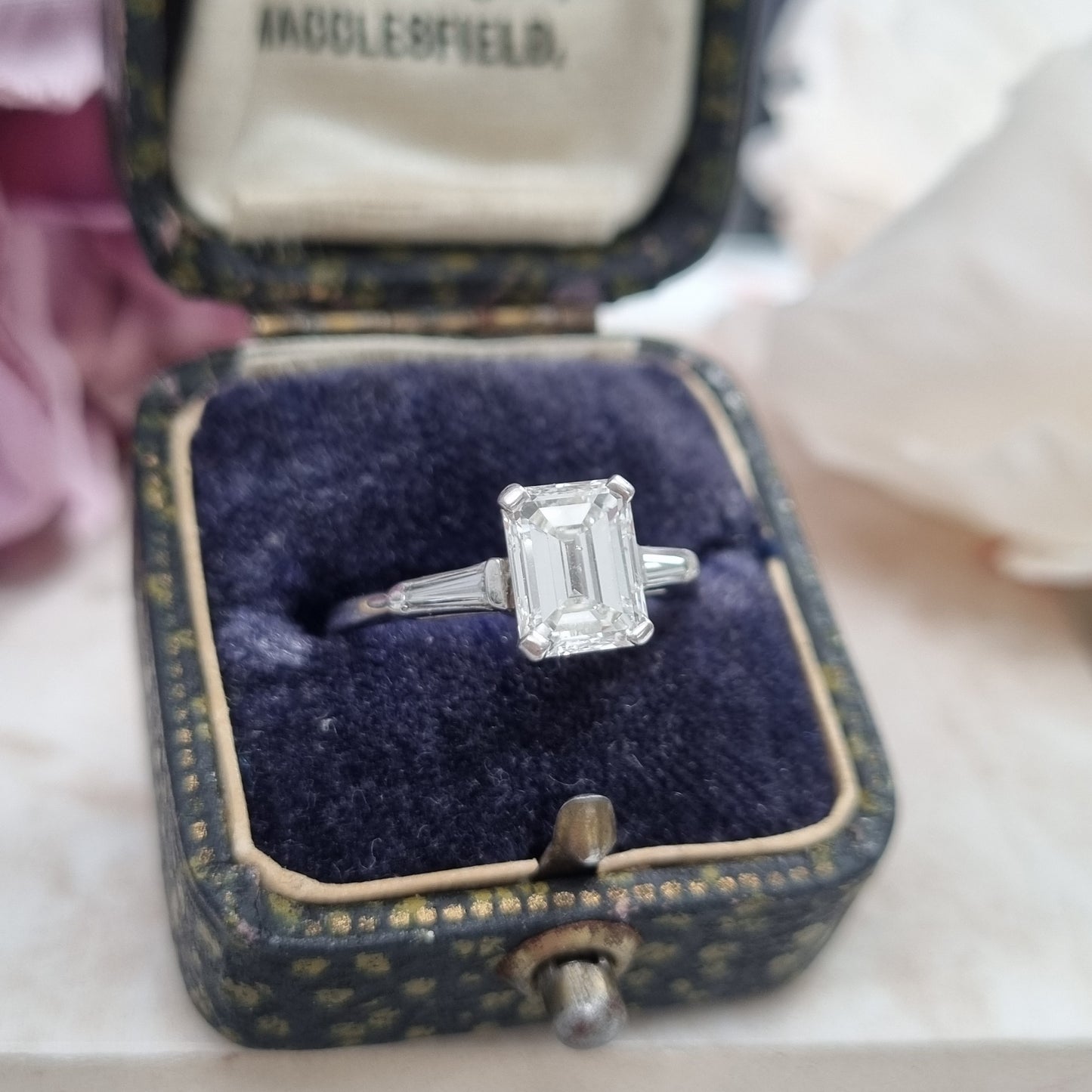 1.42ct Emerald Cut Diamond Solitaire Ring