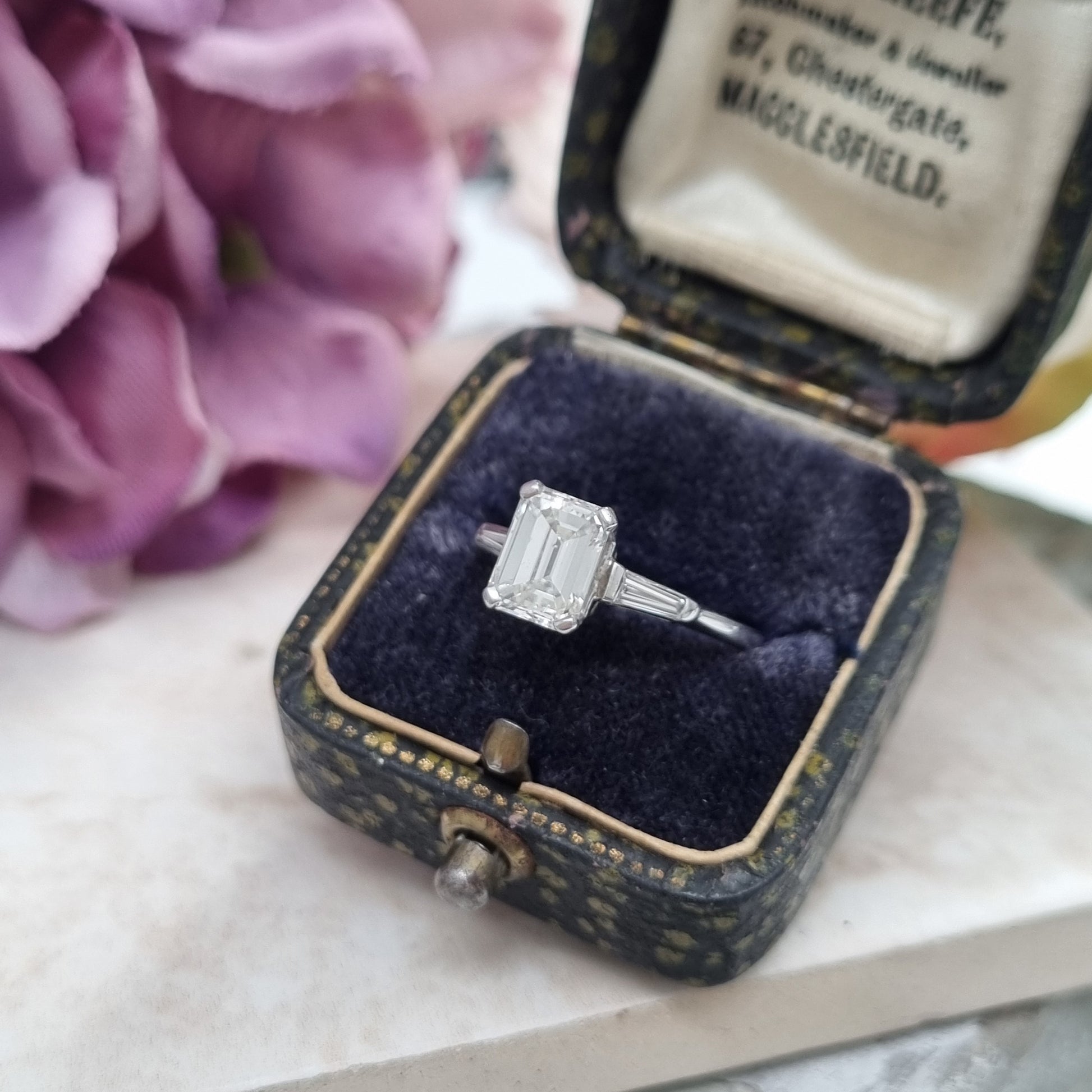 1.42ct Emerald Cut Diamond Solitaire Ring