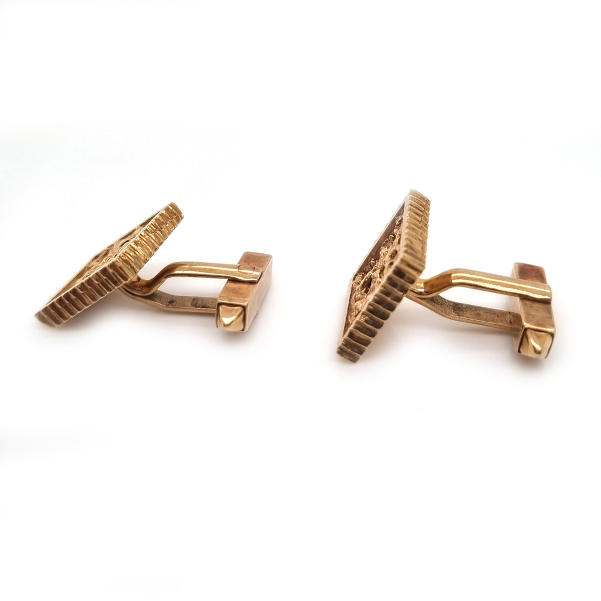 Vintage Kutchinsky 9ct Yellow Gold Square Cufflinks