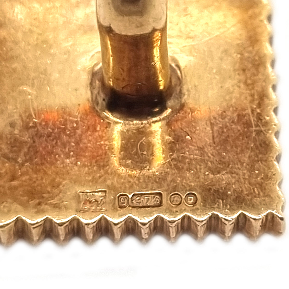 Vintage Kutchinsky 9ct Yellow Gold Square Cufflinks