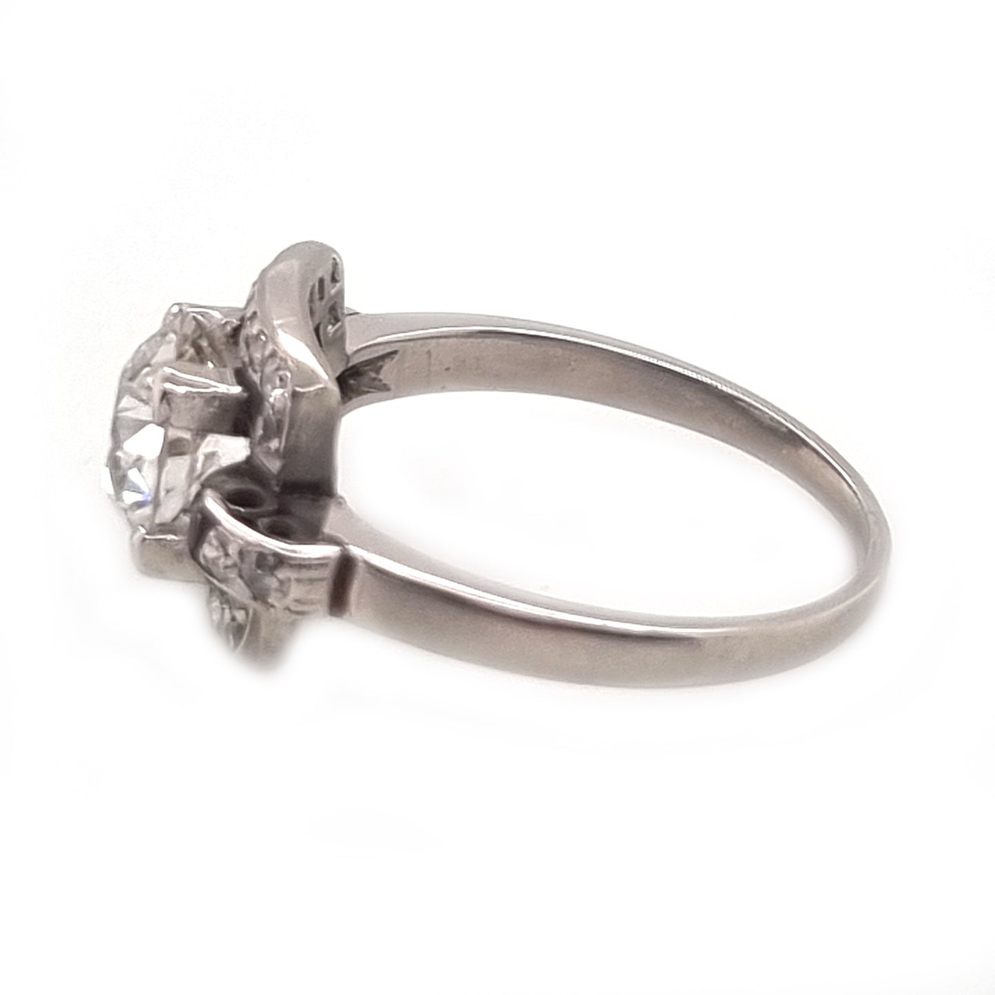 Art Deco 1.5ct Old Cut Diamond Square Cluster Engagement Ring