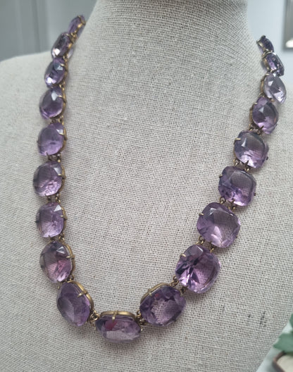 Antique Amethyst Riviere Necklace, 185 carats