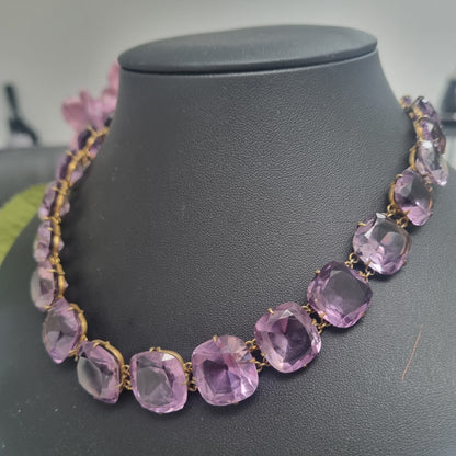 Antique Amethyst Riviere Necklace, 185 carats