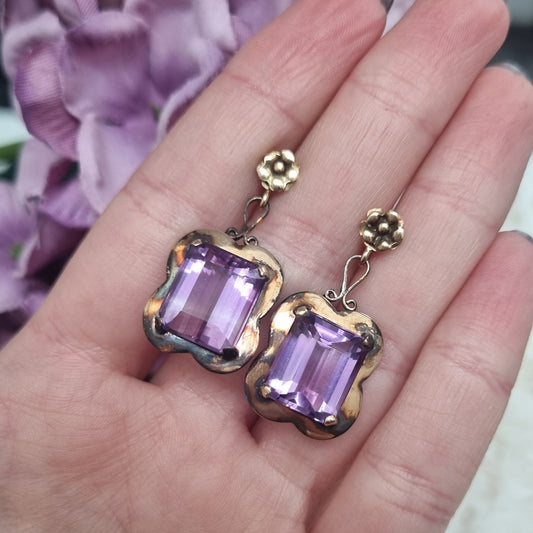 Vintage Amethyst Drop Earrings