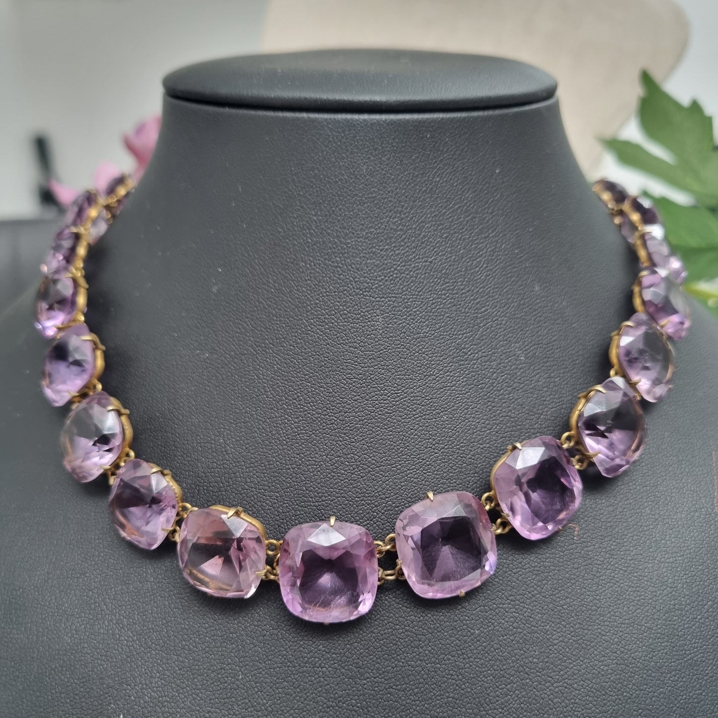 Antique Amethyst Riviere Necklace, 185 carats