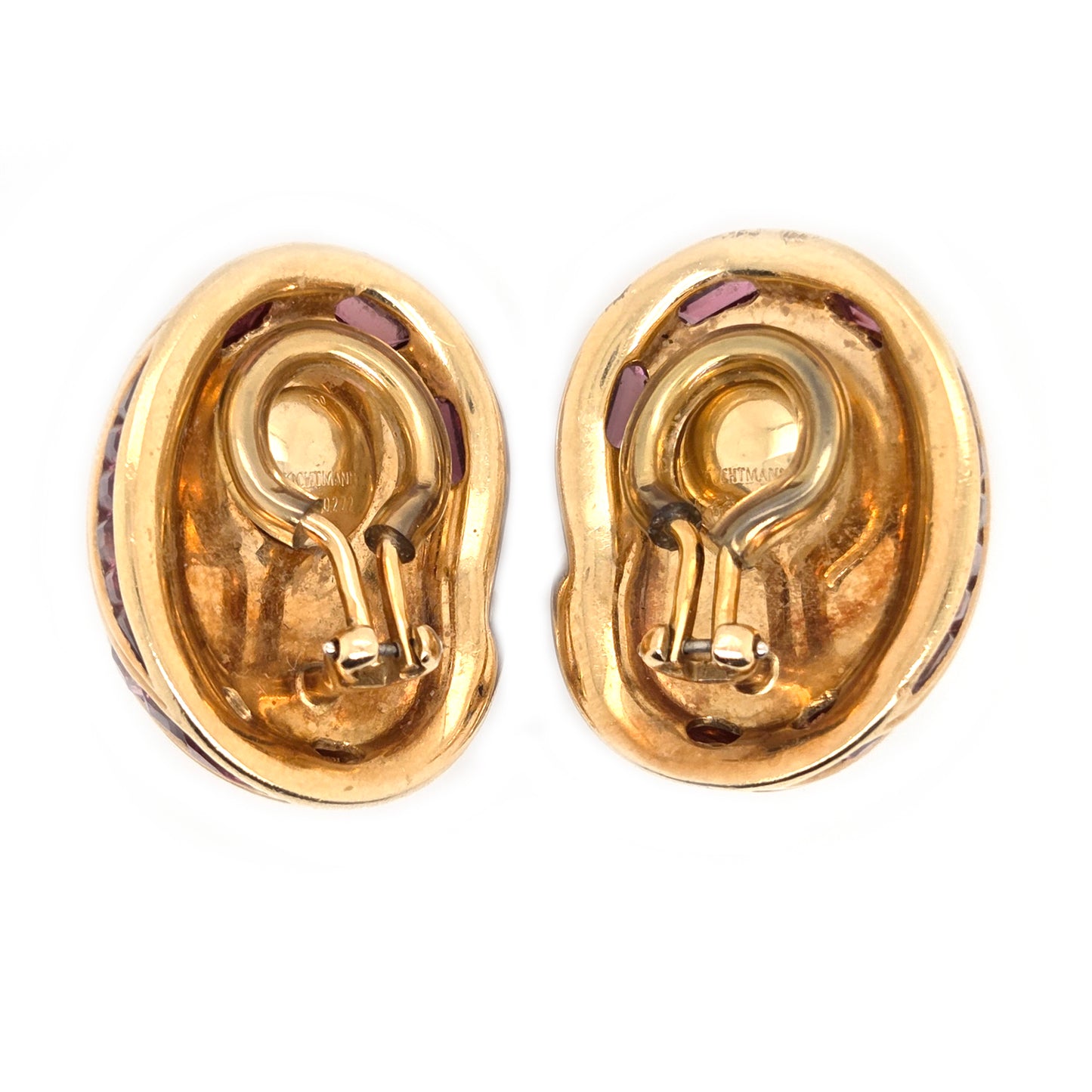 Fochtmann Strandgut Paradise Pink Tourmaline Snail Clip Earrings