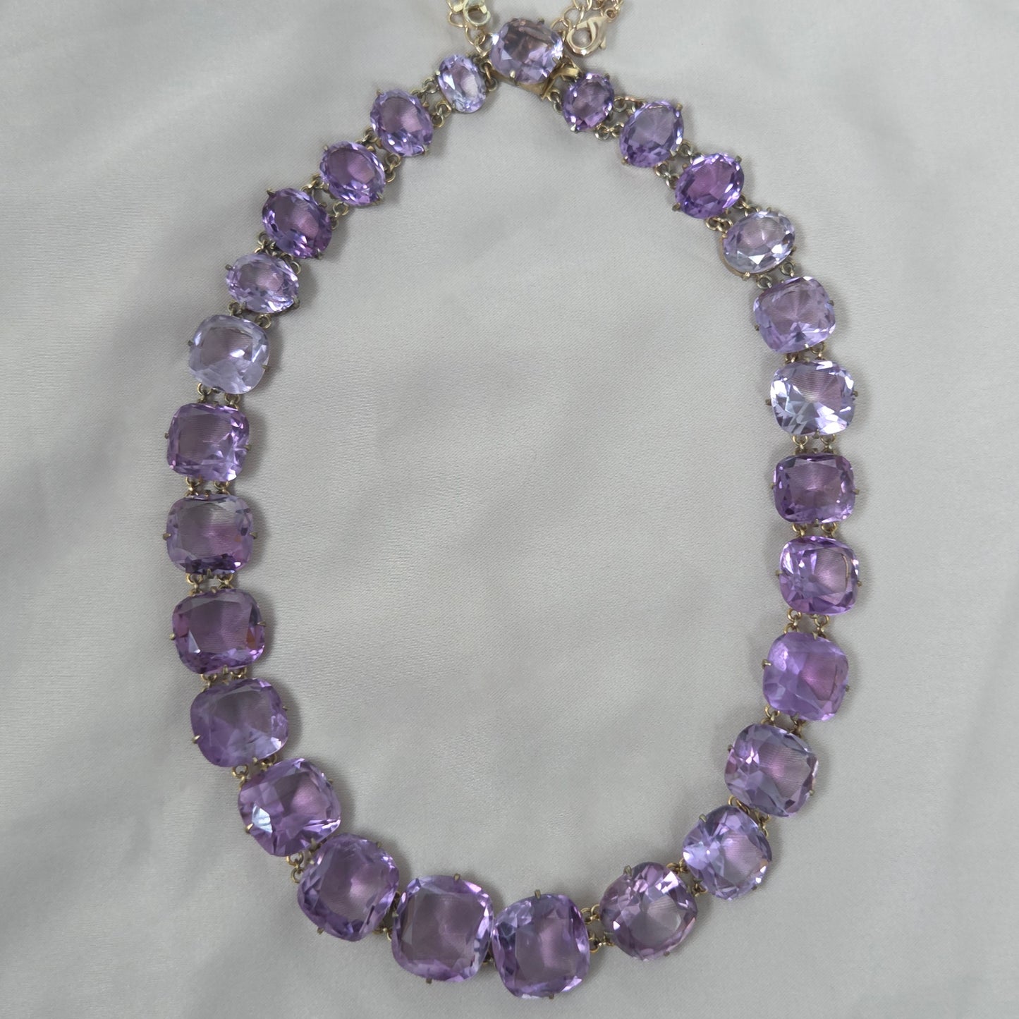 Antique Amethyst Riviere Necklace, 185 carats