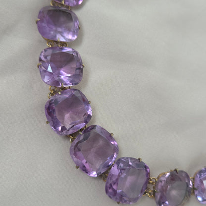 Antique Amethyst Riviere Necklace, 185 carats