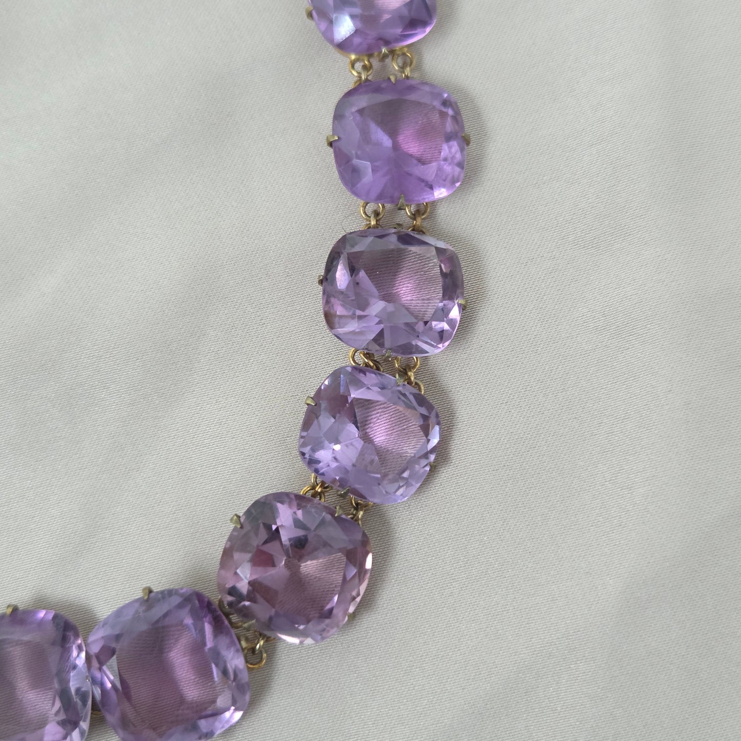 Antique Amethyst Riviere Necklace, 185 carats