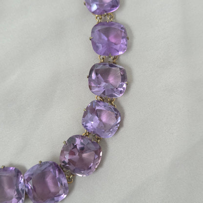 Antique Amethyst Riviere Necklace, 185 carats