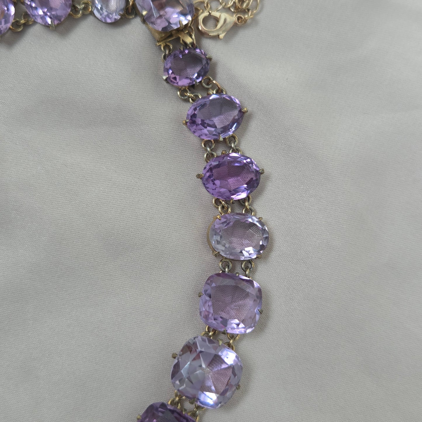 Antique Amethyst Riviere Necklace, 185 carats
