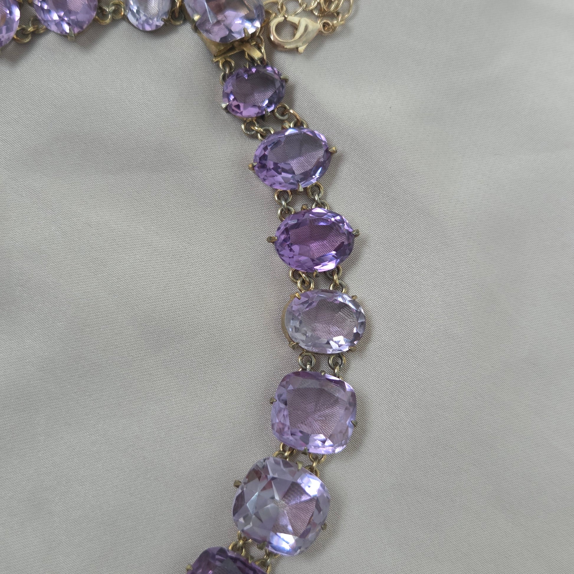 Antique Amethyst Riviere Necklace, 185 carats