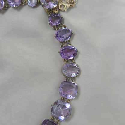 Antique Amethyst Riviere Necklace, 185 carats