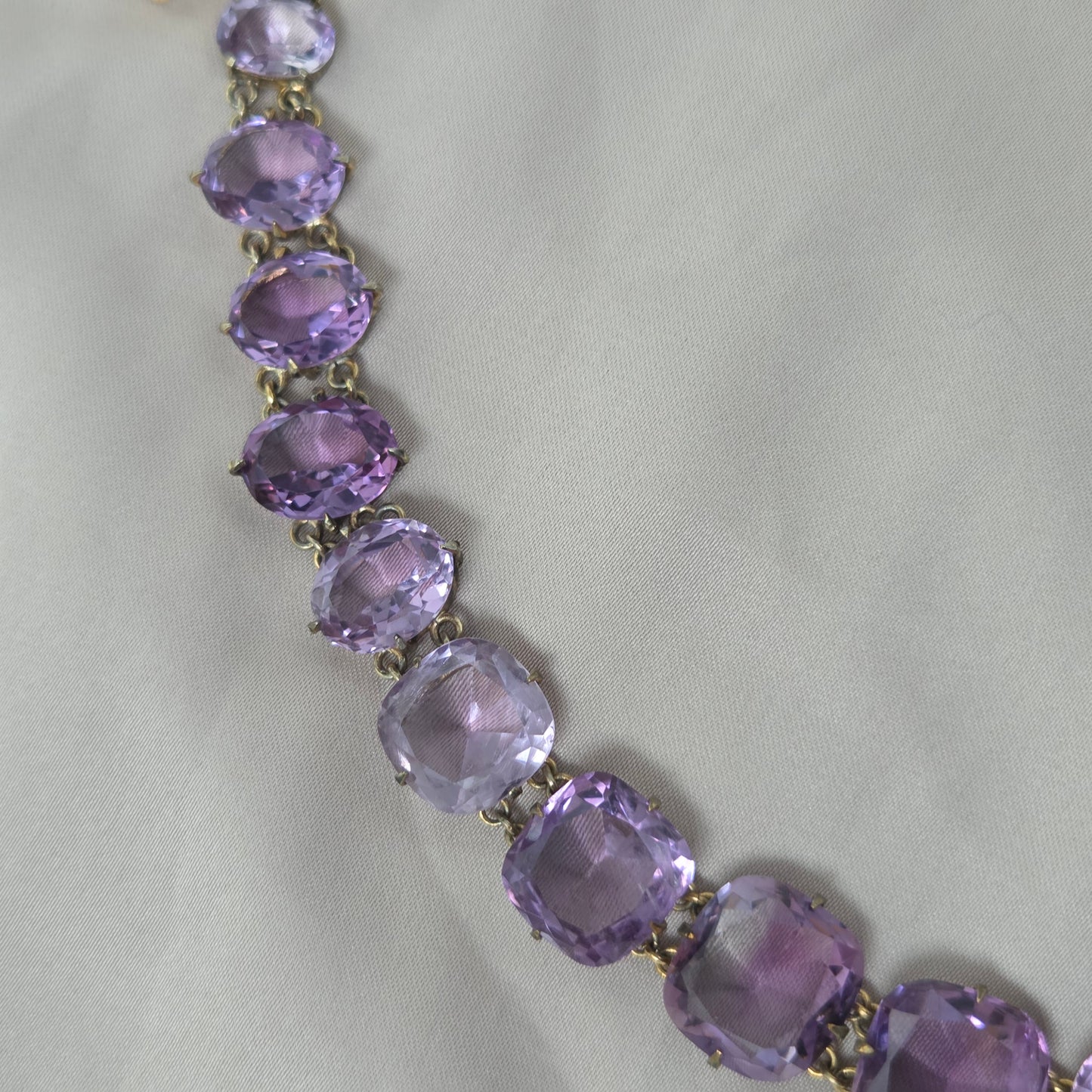 Antique Amethyst Riviere Necklace, 185 carats