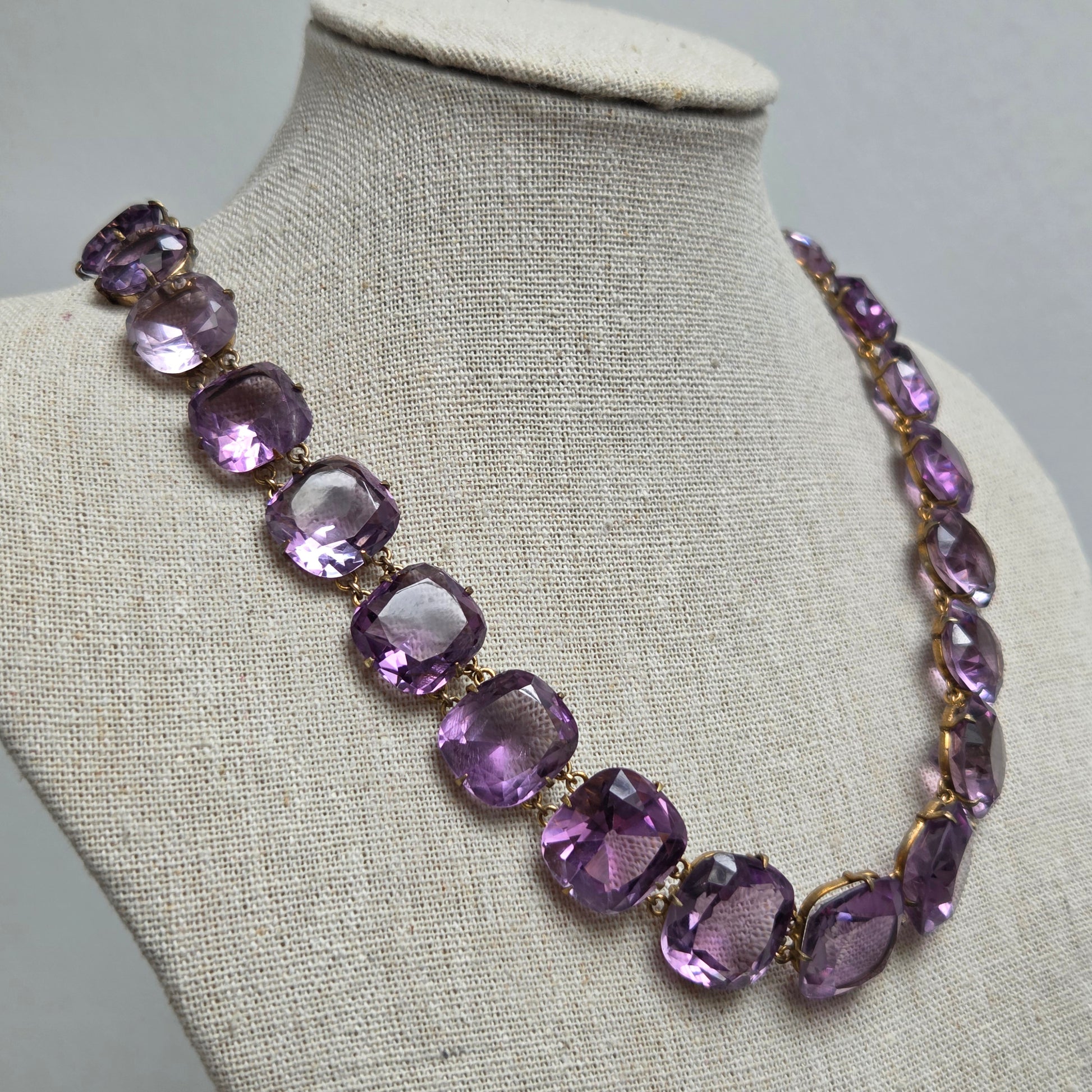 Antique Amethyst Riviere Necklace, 185 carats
