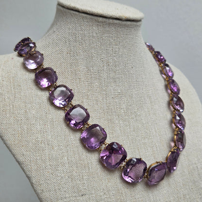 Antique Amethyst Riviere Necklace, 185 carats