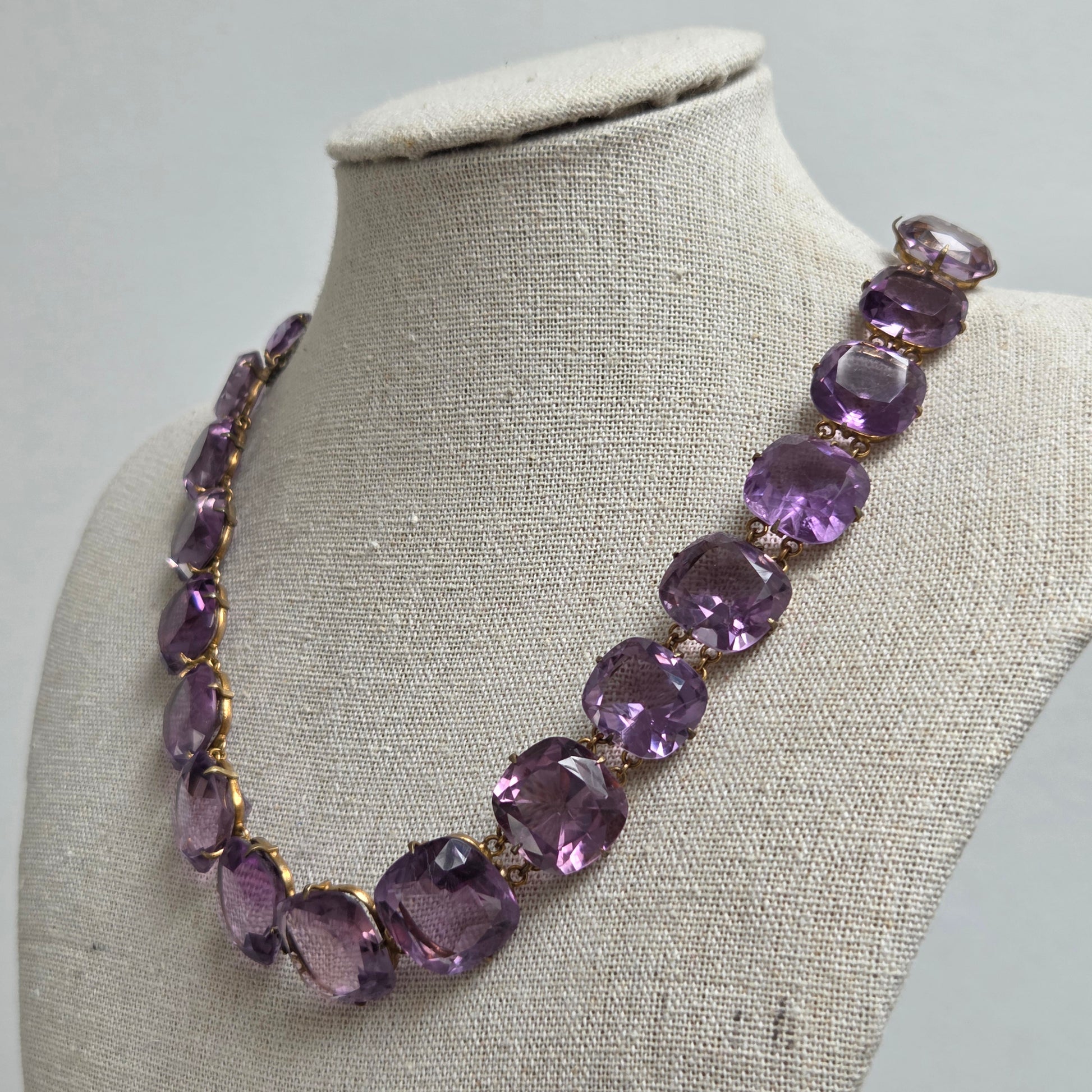 Antique Amethyst Riviere Necklace, 185 carats