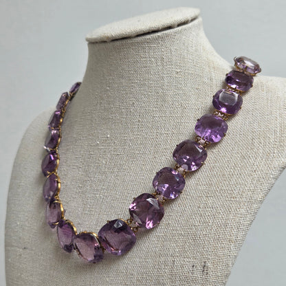Antique Amethyst Riviere Necklace, 185 carats
