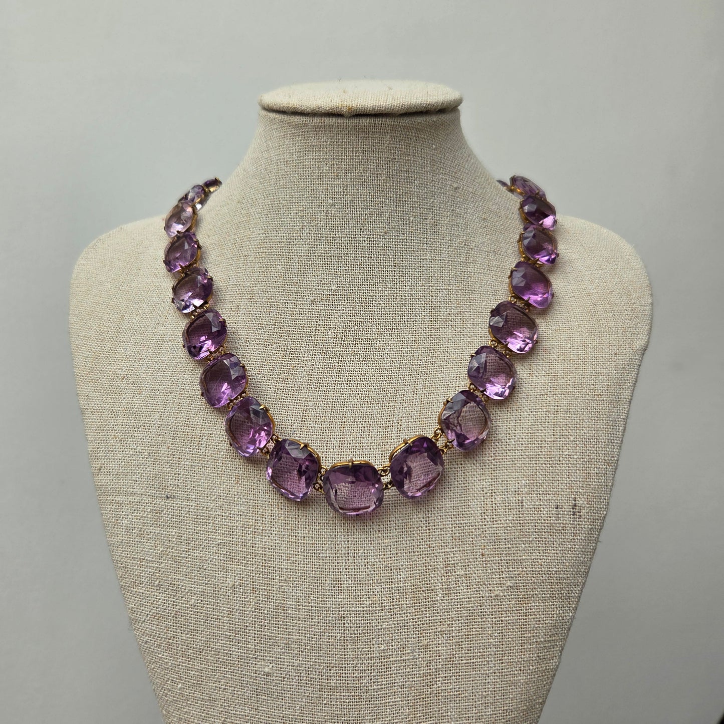 Antique Amethyst Riviere Necklace, 185 carats