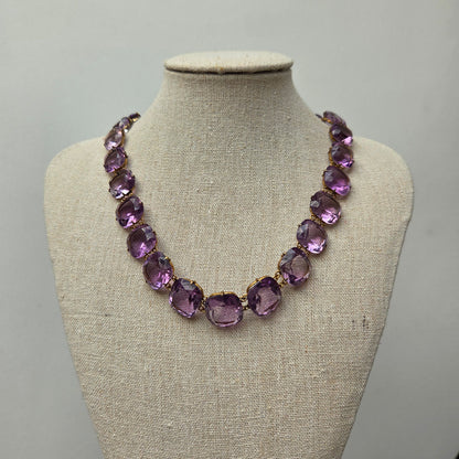 Antique Amethyst Riviere Necklace, 185 carats