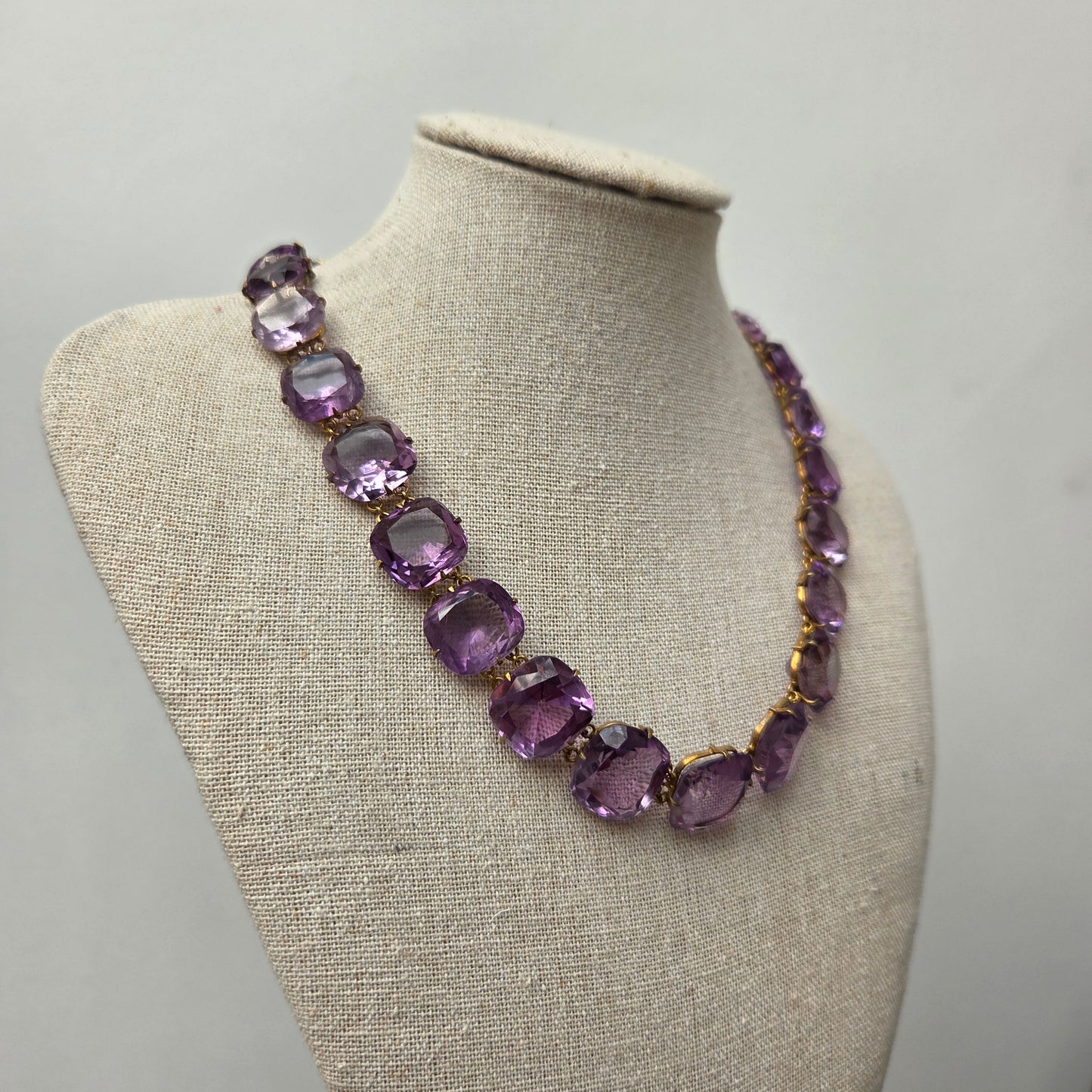 Antique Amethyst Riviere Necklace, 185 carats