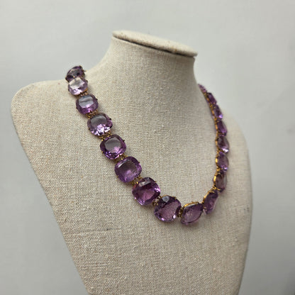 Antique Amethyst Riviere Necklace, 185 carats