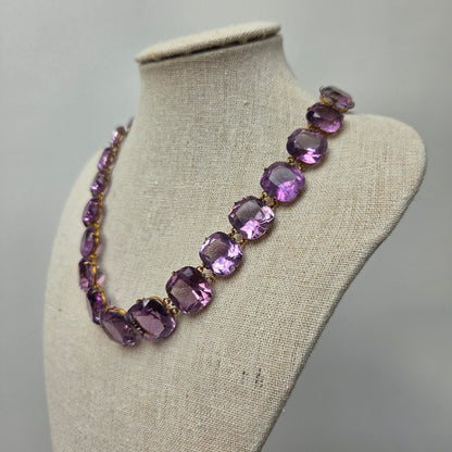 Antique Amethyst Riviere Necklace, 185 carats