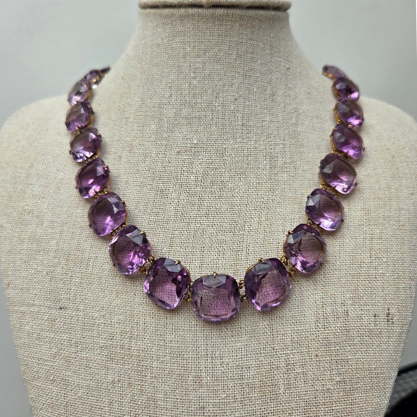 Antique Amethyst Riviere Necklace, 185 carats