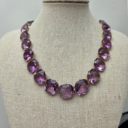 Antique Amethyst Riviere Necklace, 185 carats