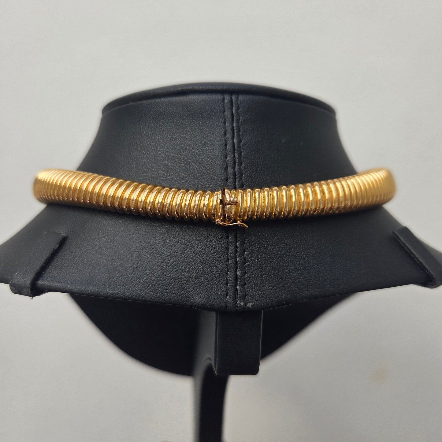 Art Deco 18ct Yellow Gold Graduated Tubogas Necklace, Antique Vintage 1920s