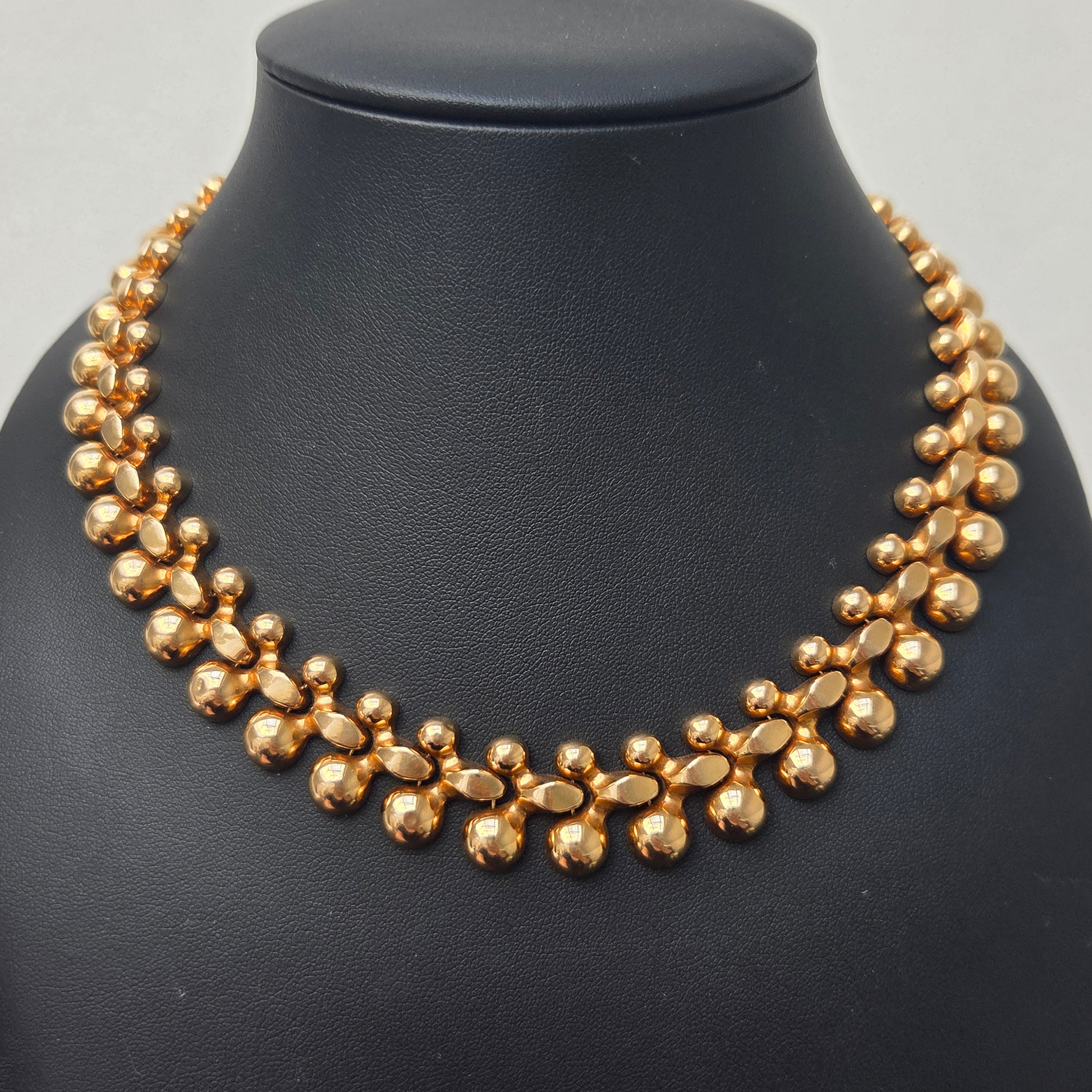 Vintage 18ct Yellow Gold Woven Fancy Link Necklace