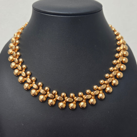 Vintage 18ct Yellow Gold Woven Fancy Link Necklace